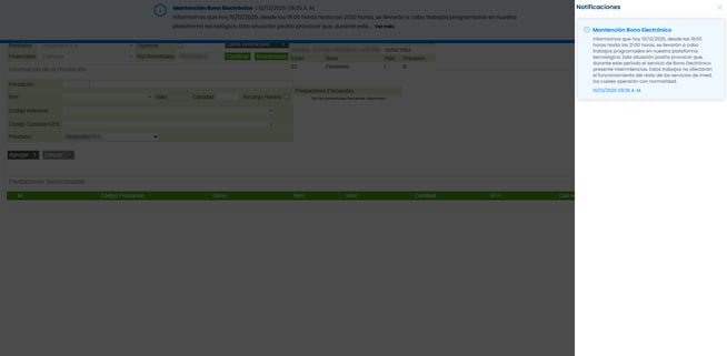 Gestor de Notificaciones del Sistema en barra lateral